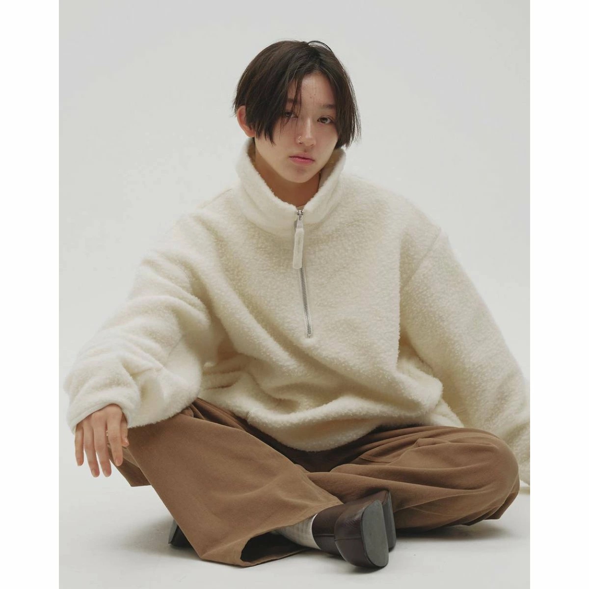 TODAYFUL Napping Halfzip Blouson 着用コーデ
