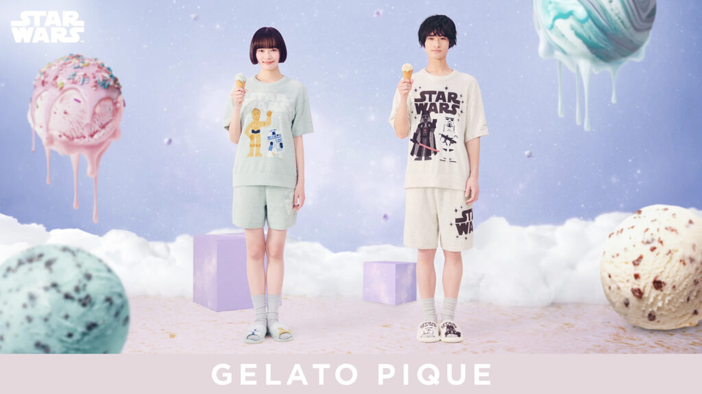 gelato pique × STAR WARS 2026コラボ ルームウェアを着たカップル