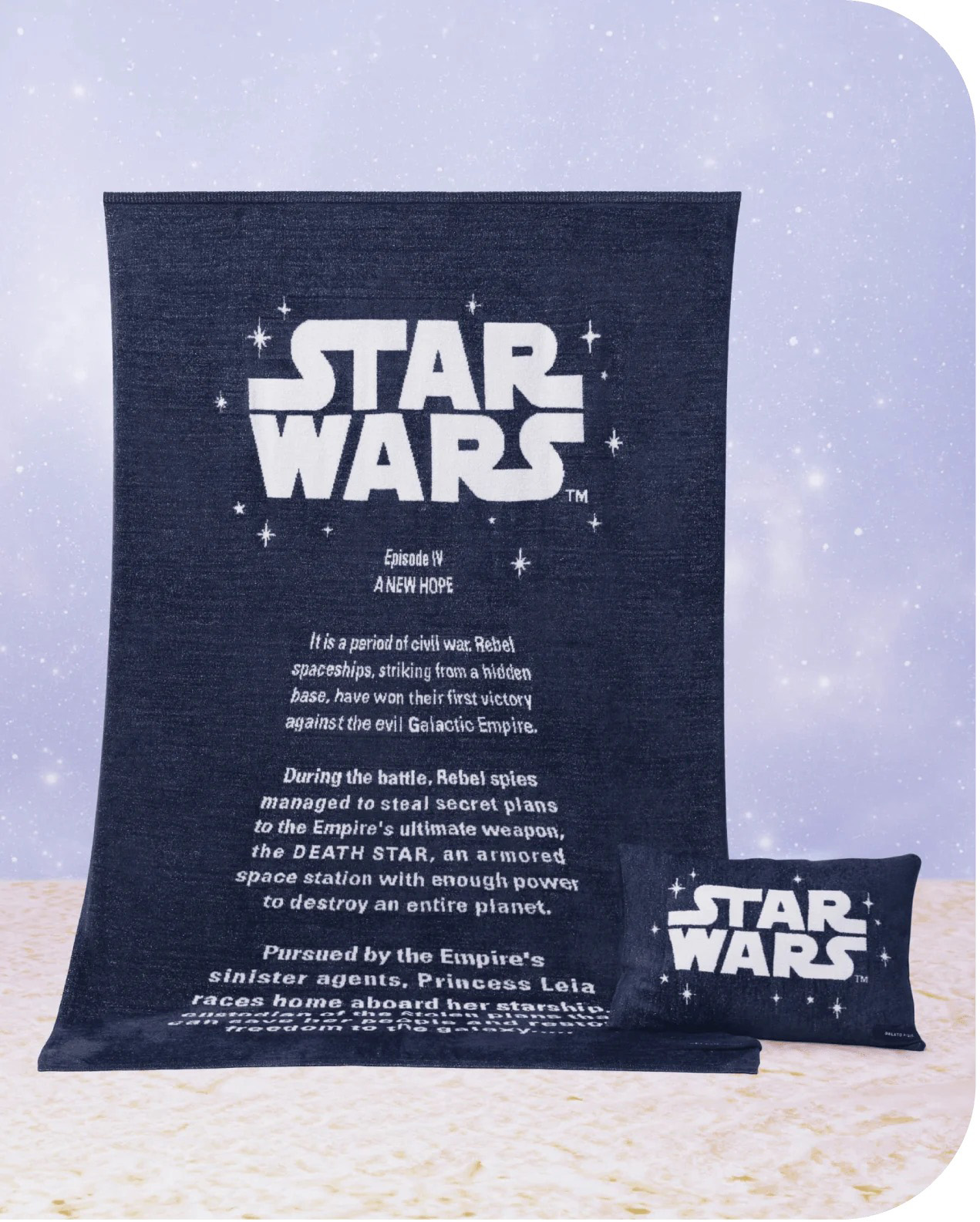 gelato pique STAR WARS ジャガードブランケット ネイビー 名セリフ柄 スタジオ