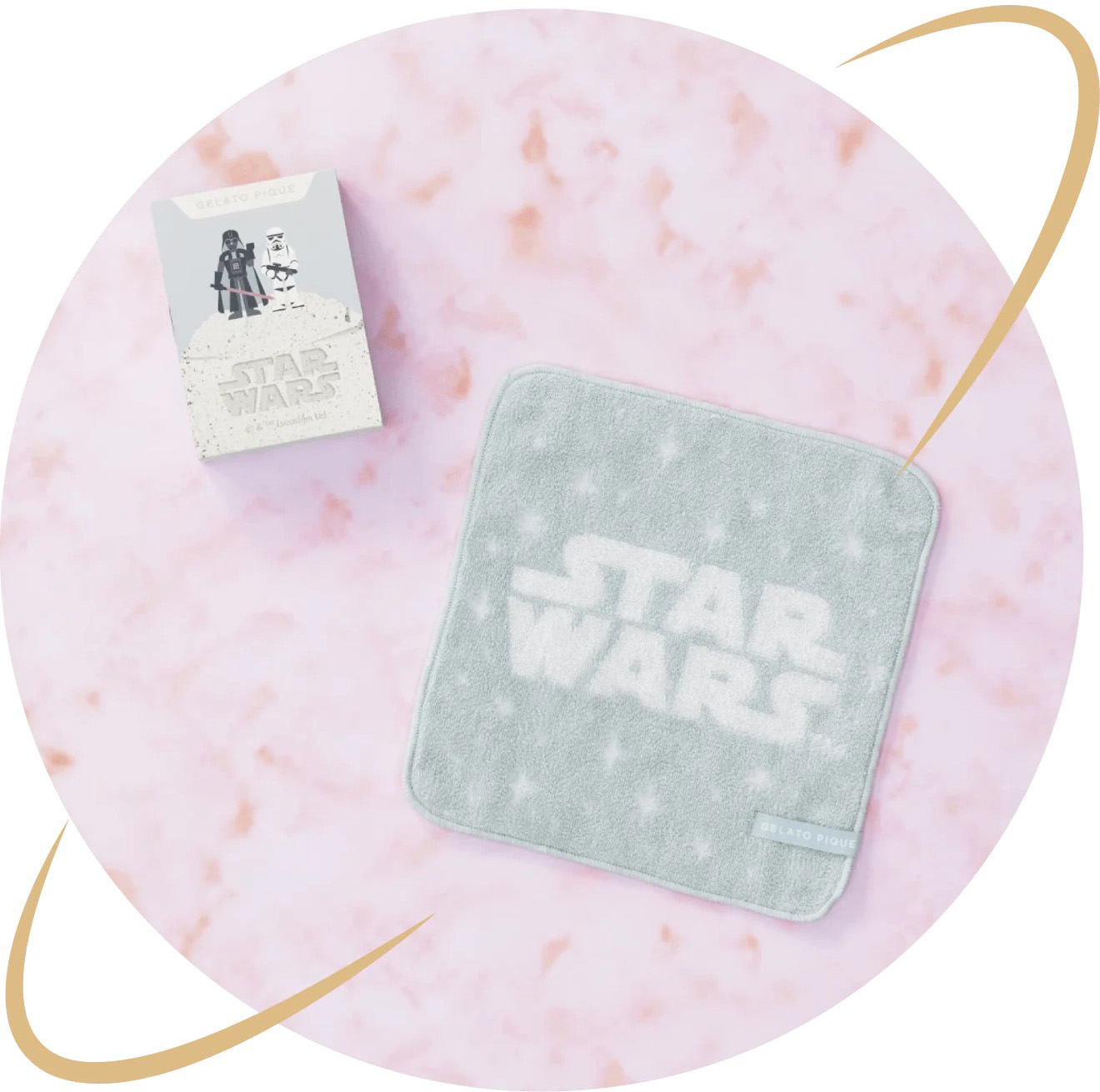 gelato pique STAR WARS ボックス入りハンドタオル ボックスとタオル展開