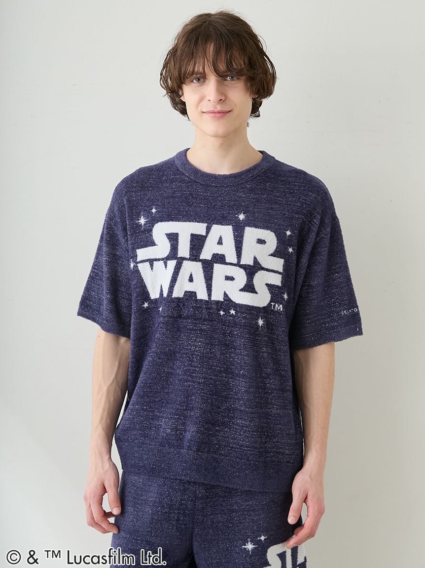 ジェラートピケ STAR WARS メンズ スムーズィープルオーバー ネイビー