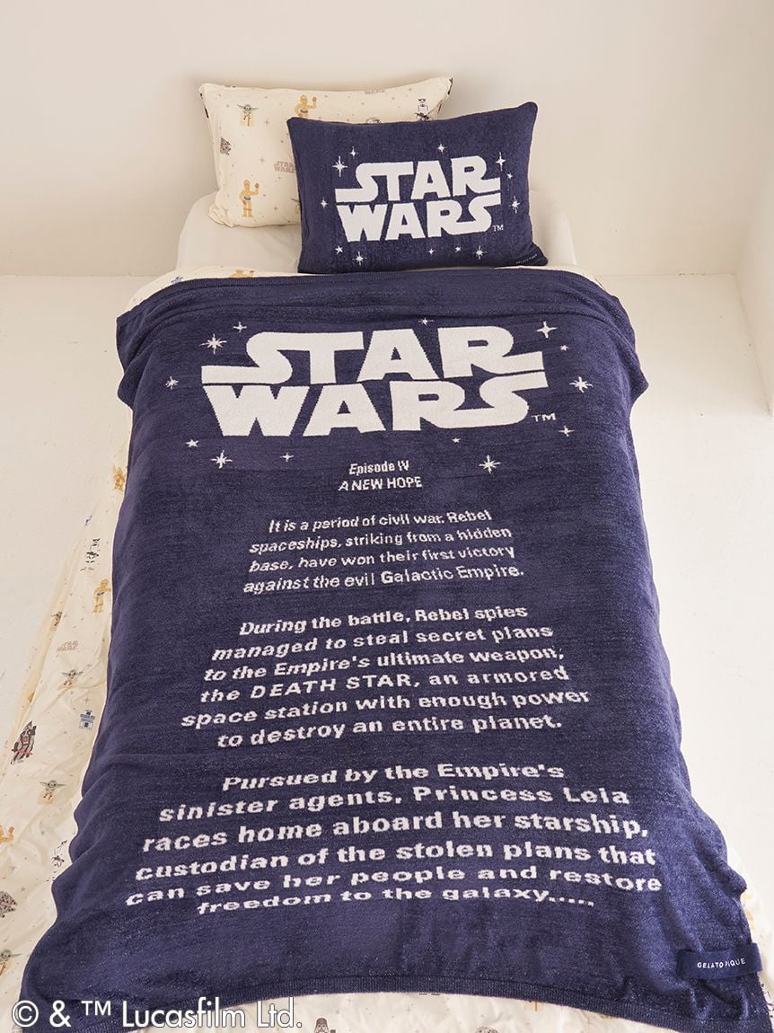 gelato pique STAR WARS ジャガードマルチカバー ネイビー 名セリフ柄