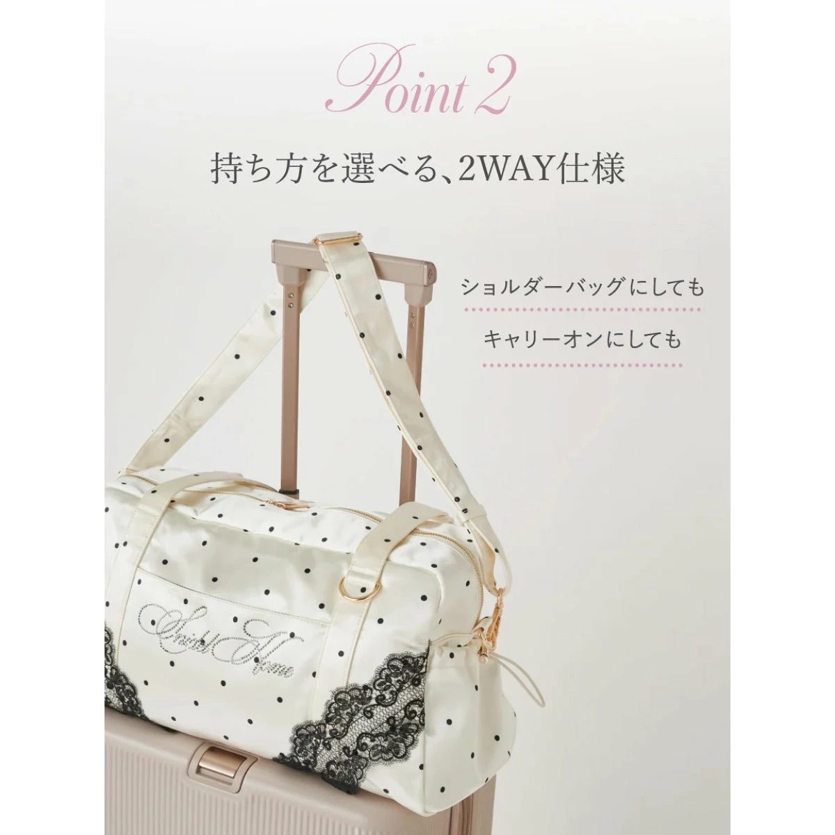 ハンドルとショルダーの2WAY仕様