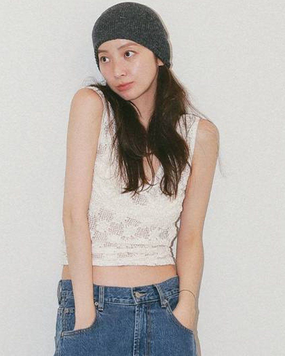 TODAYFUL Shrink Lace Tanktop 着用