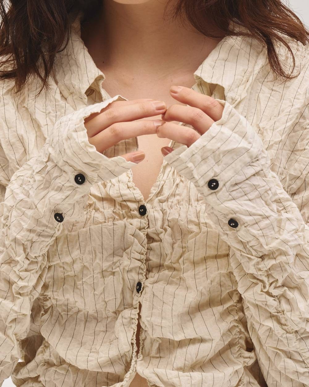TODAYFUL Shirring Compact Shirts 着用