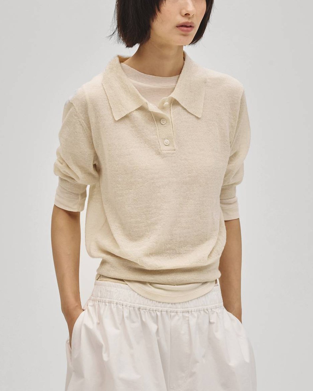 TODAYFUL Mohair Knit Polo 着用