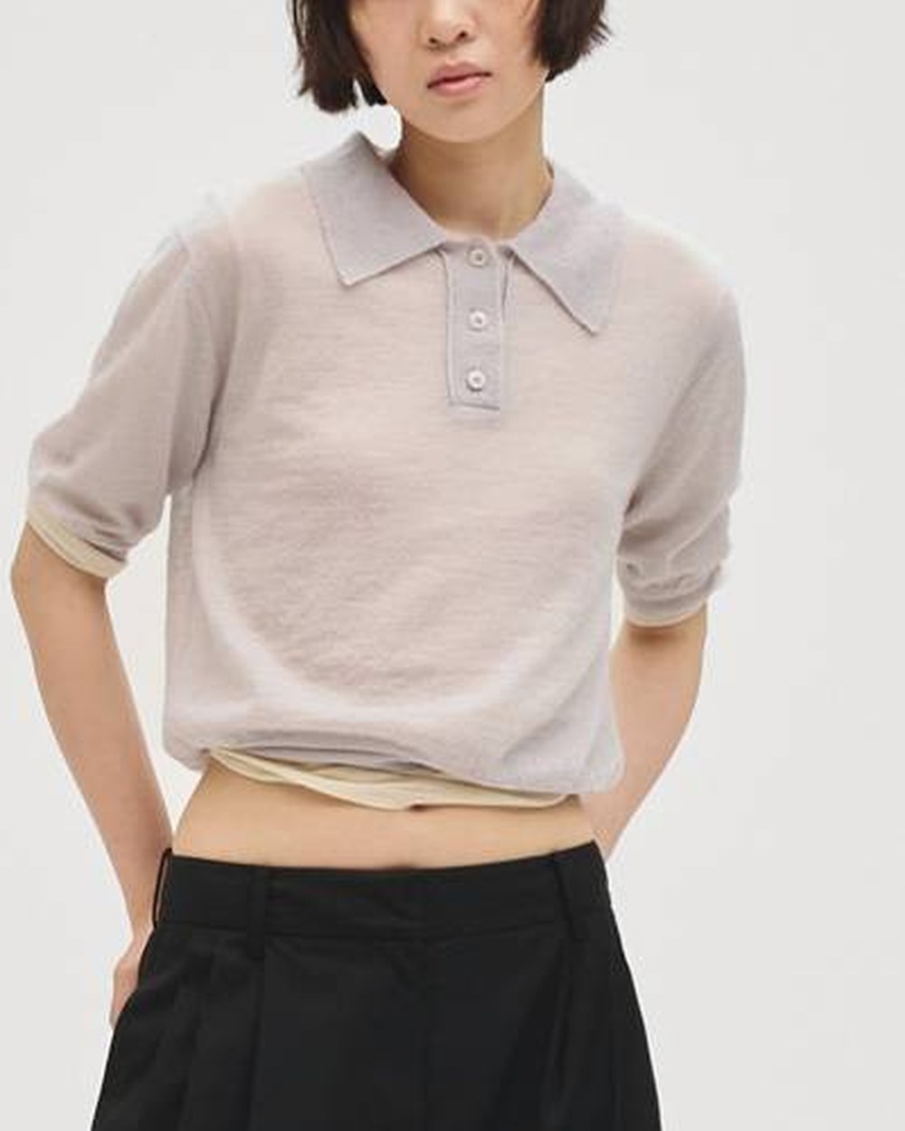 TODAYFUL Mohair Knit Polo 着用